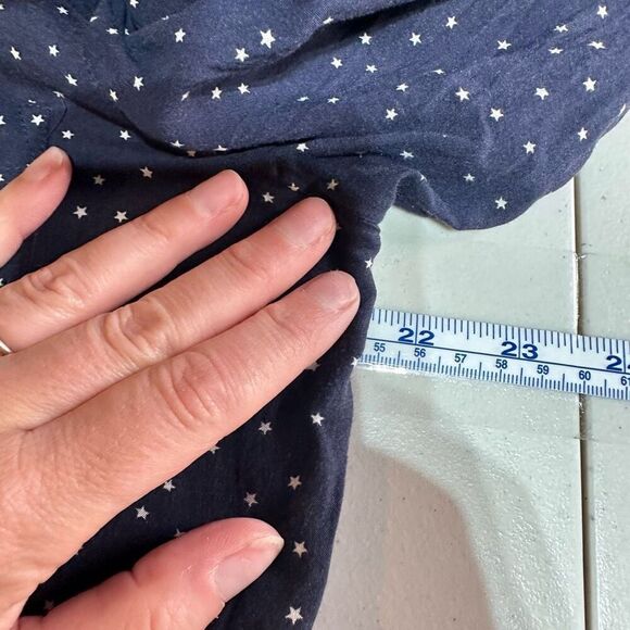 Grand &  Greene blue star print size large button down long sleeve casual shirt - Picture 9 of 12